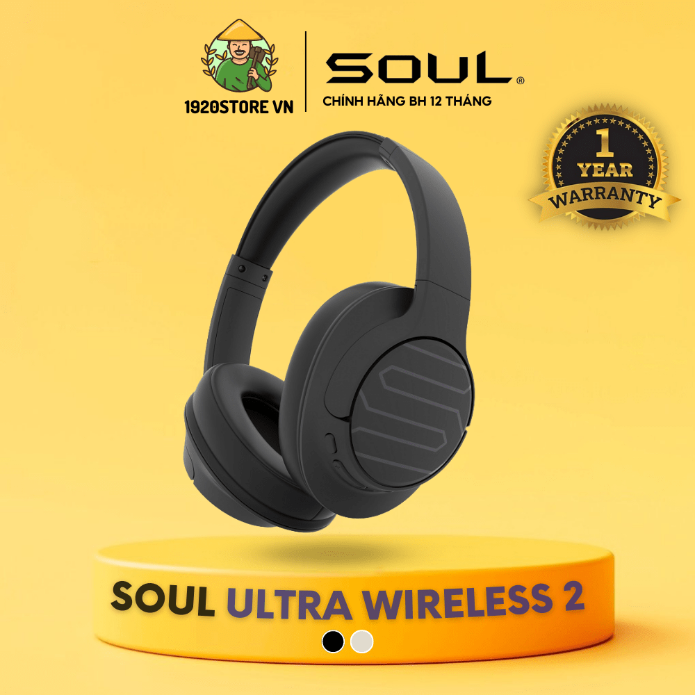 Tai Nghe Chụp Tai Soul Ultra Wireless 2 | Pin 60H | BH 12 Tháng