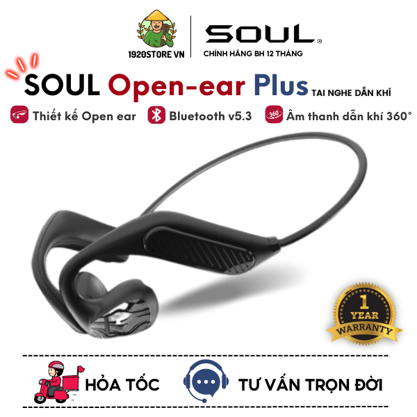 Tai Nghe Bluetooth D n Kh Truy n X ng SOUL Open ear Plus Ph